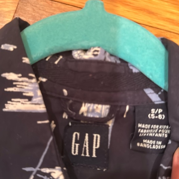 Gap Bermuda shirt Hawaiian button down dress top boys kids vacation resort luau - Picture 10 of 10